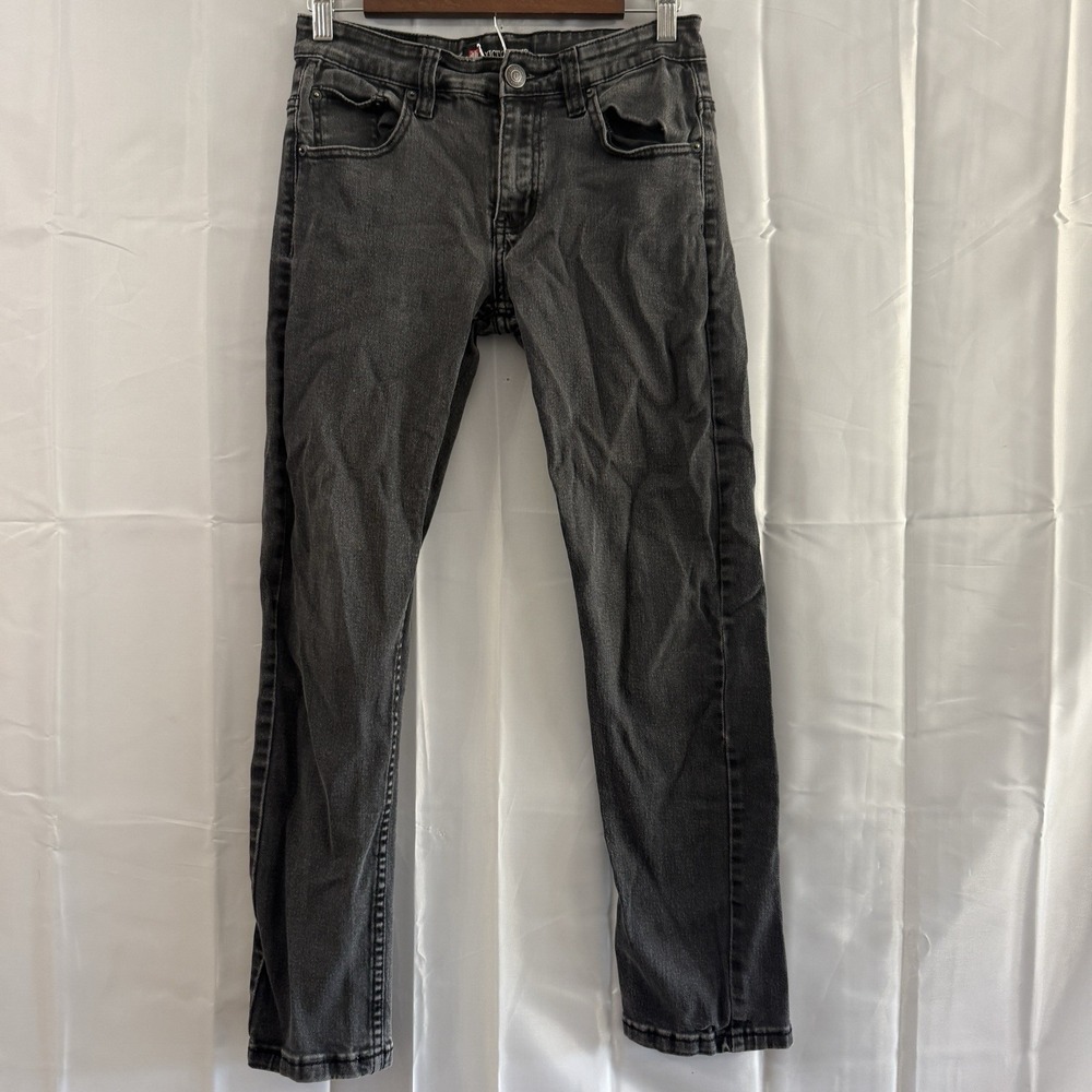 Victorious Mens Slim Fit Black Denim Jeans Stretch Pants 30x30